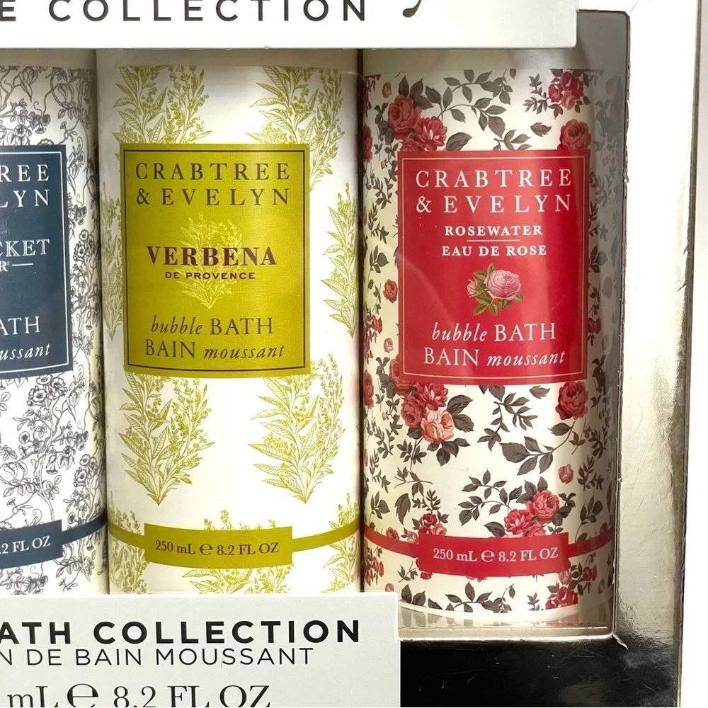 Crabtree & Evelyn Signature Bubble Bath Collection 4 Pack = 8.2 fl oz each